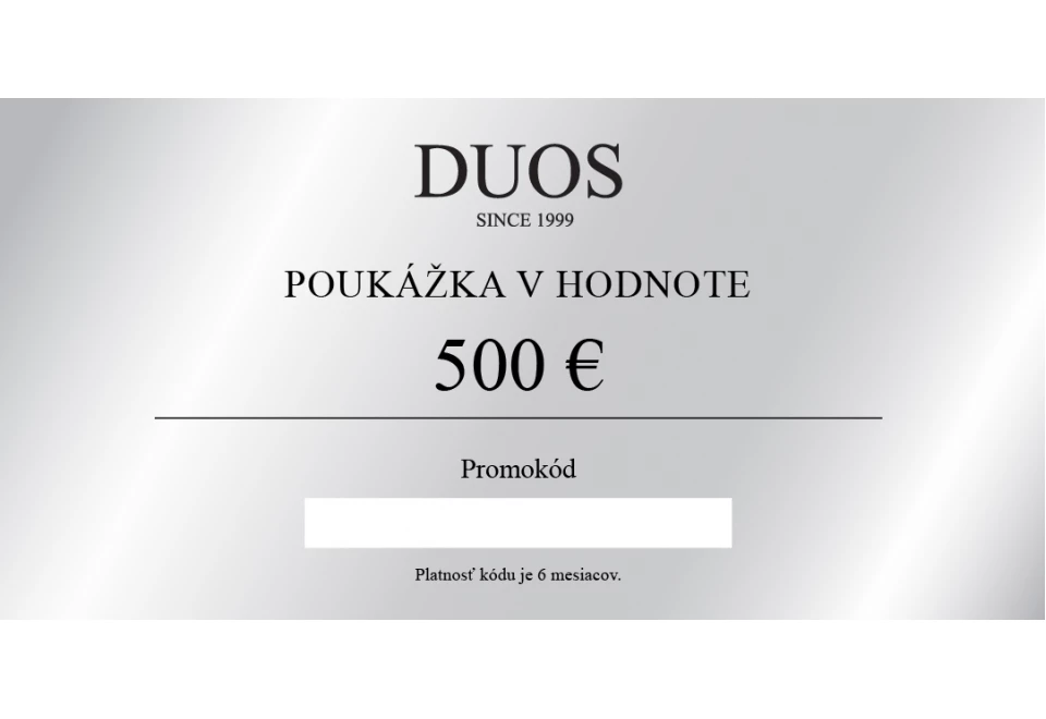 Digitálna darčeková poukážka 500€	